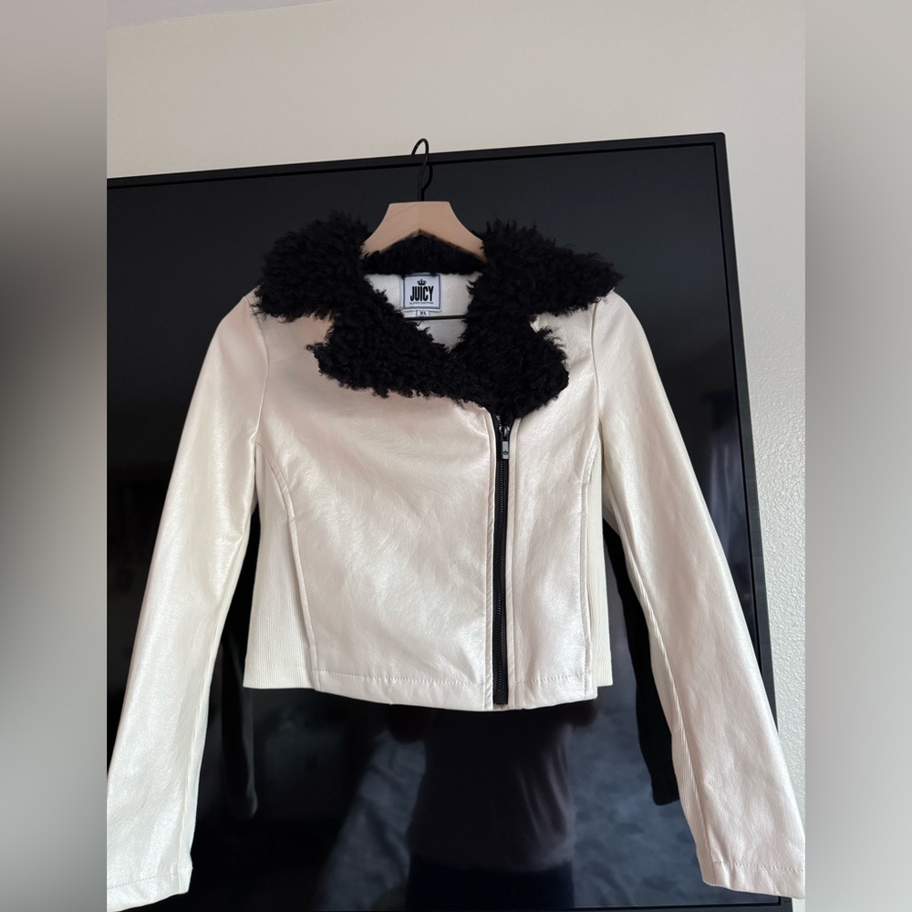 Juicy Couture Cream leather Jacket